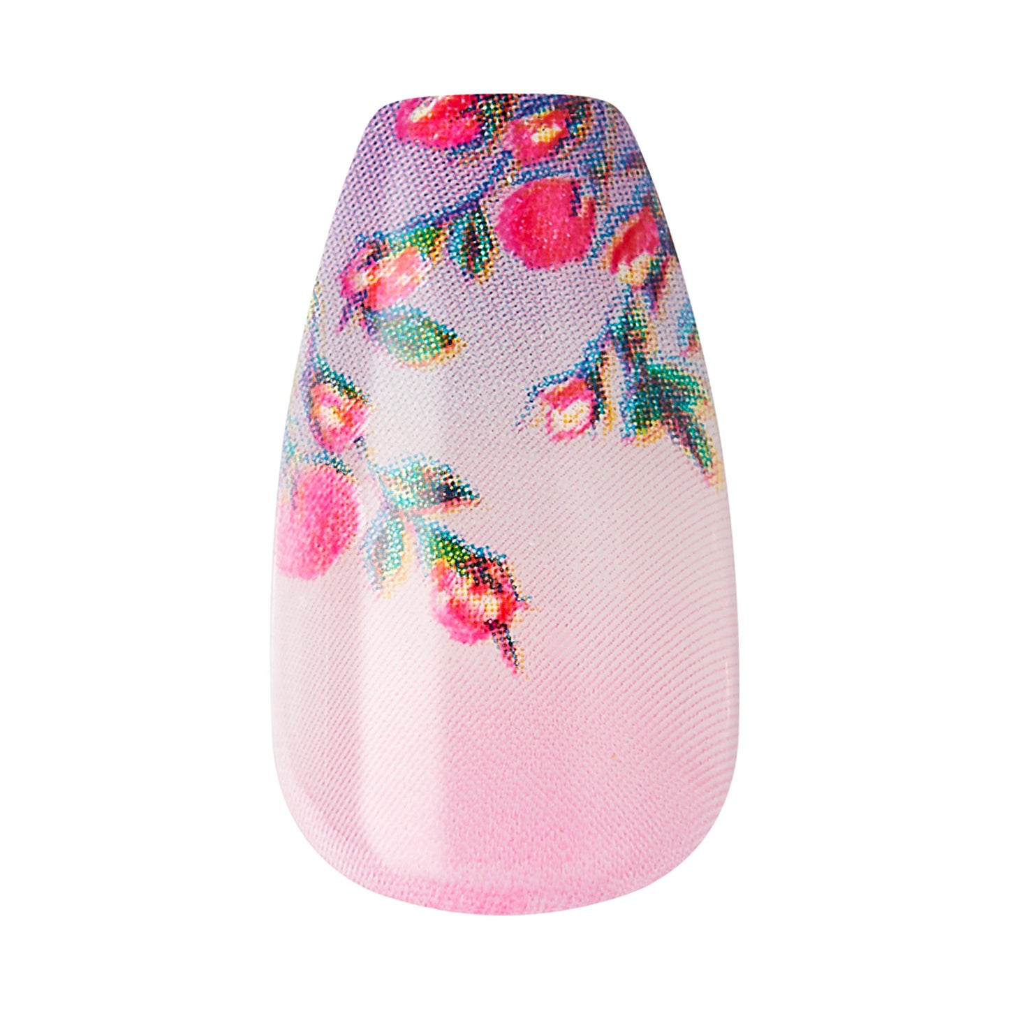imPRESS Kiss Loveshackfancy X Press-On Manicure Edición Limitada, Estilo “Lilac Crush” Medium Coffin Purple Press-On Uñas, Incluye Almohadilla de Preparación, Mini Lima de Uñas, Palo de Cutícula y 30