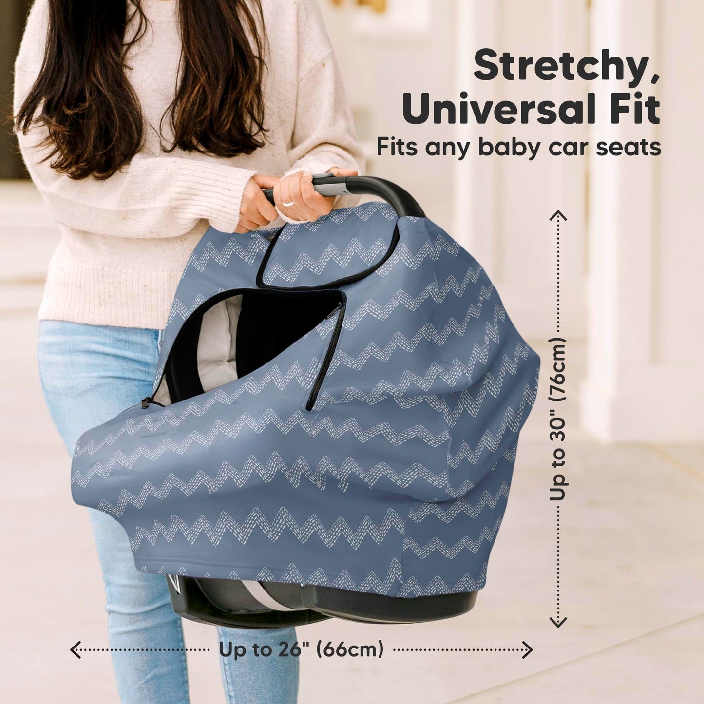 KeaBabies - Funda para asiento de coche de invierno para bebé, recién nacido, ajuste universal, para bebé niña, niño, transpirable, manta ligera, fácil de usar, toldo para carriola, lluvia, viento