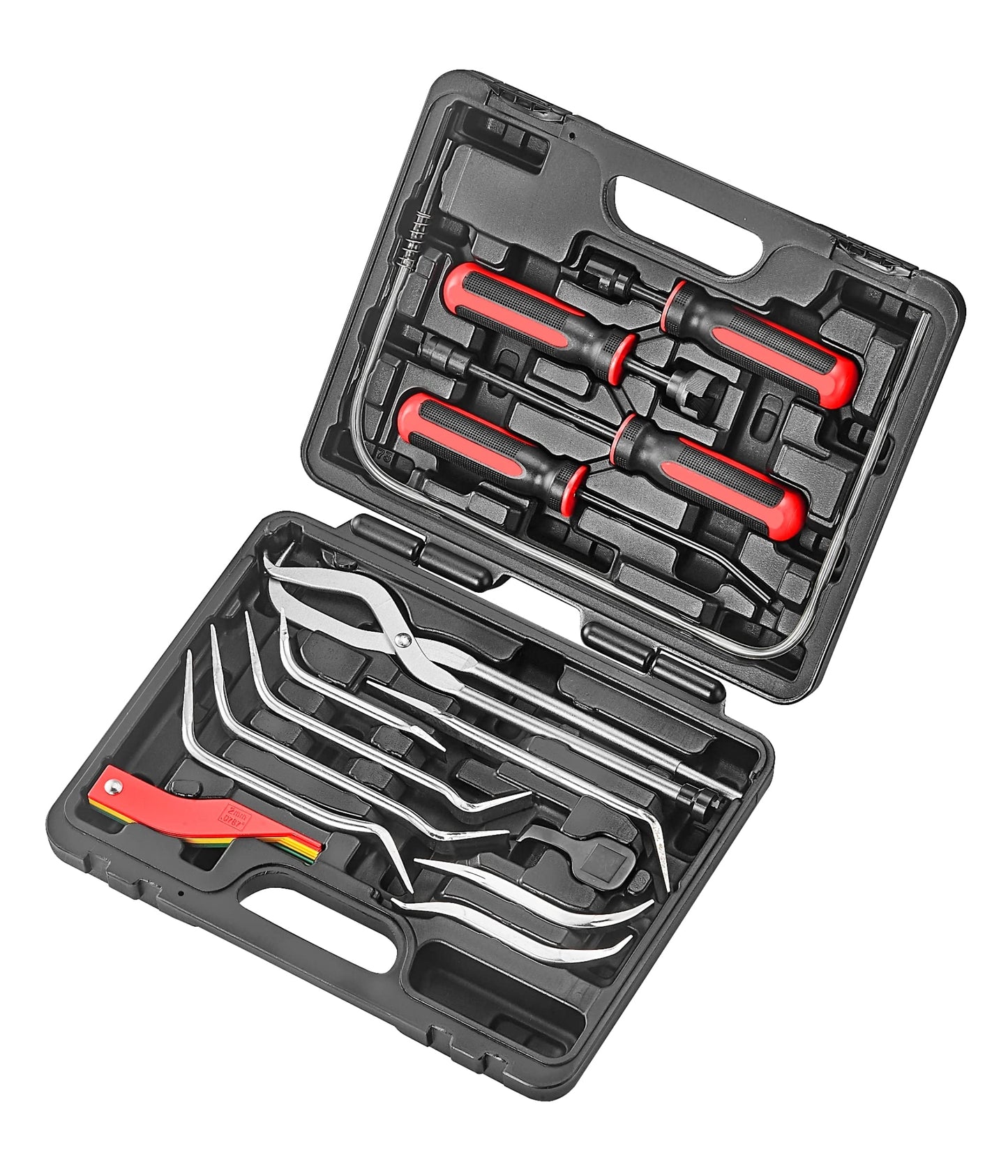 Kauplus Kit de servicio de frenos, juego de herramientas de freno de tambor profesional de 14 piezas con calibre de forro de freno..