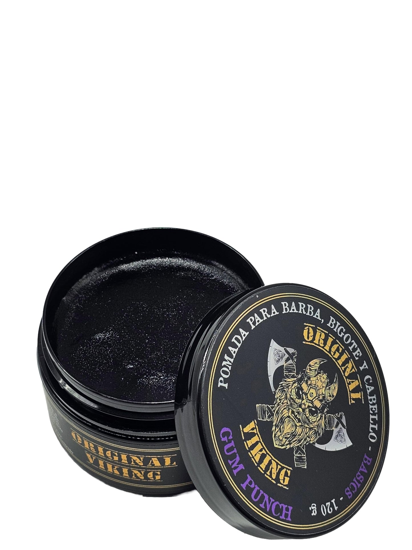 ORIGINAL VIKING Pomada Gum Punch 2 Pack – Pomada para Cabello Hombre Fijación Media con Aroma Dulce y Fresco | Modelado Preciso Larga Duración | Para Cabello y Barba | Vegano, Sin Parabenos, Base Agua | 2 x 120g (240g)