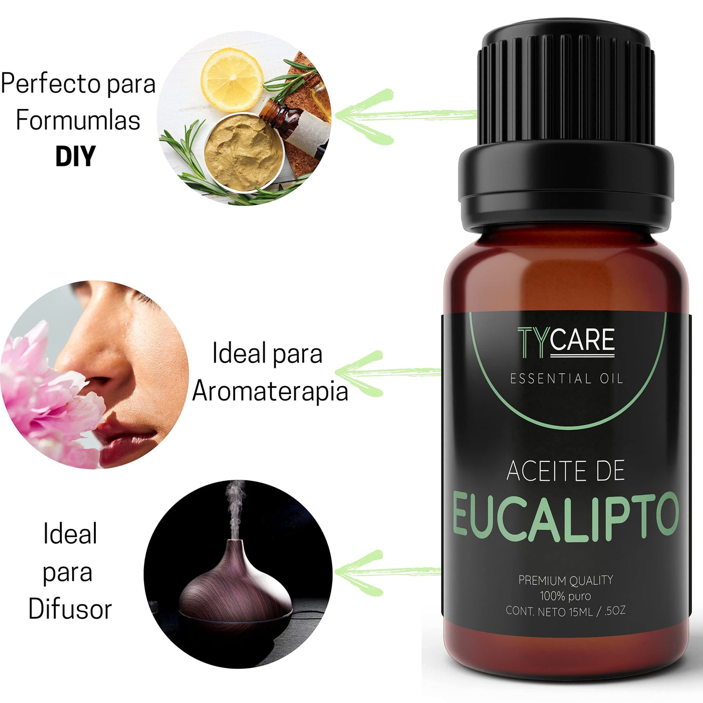 Aceite Esencial Eucalyptus Globulus 100% Puro Premium Quality 15 ml