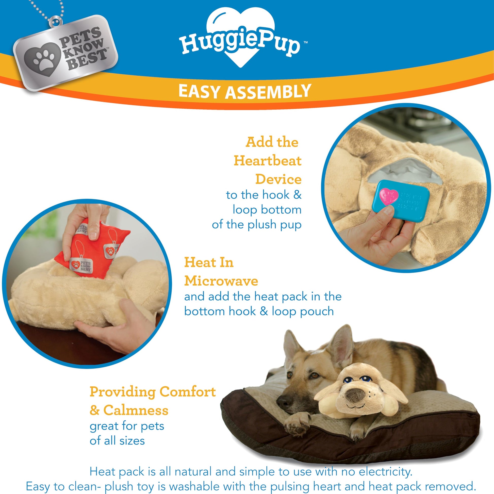 Juguete de Comportamiento HuggiePup de Pets Know Best Chocolate con Latido y Calentador para Entrenamiento en Jaula