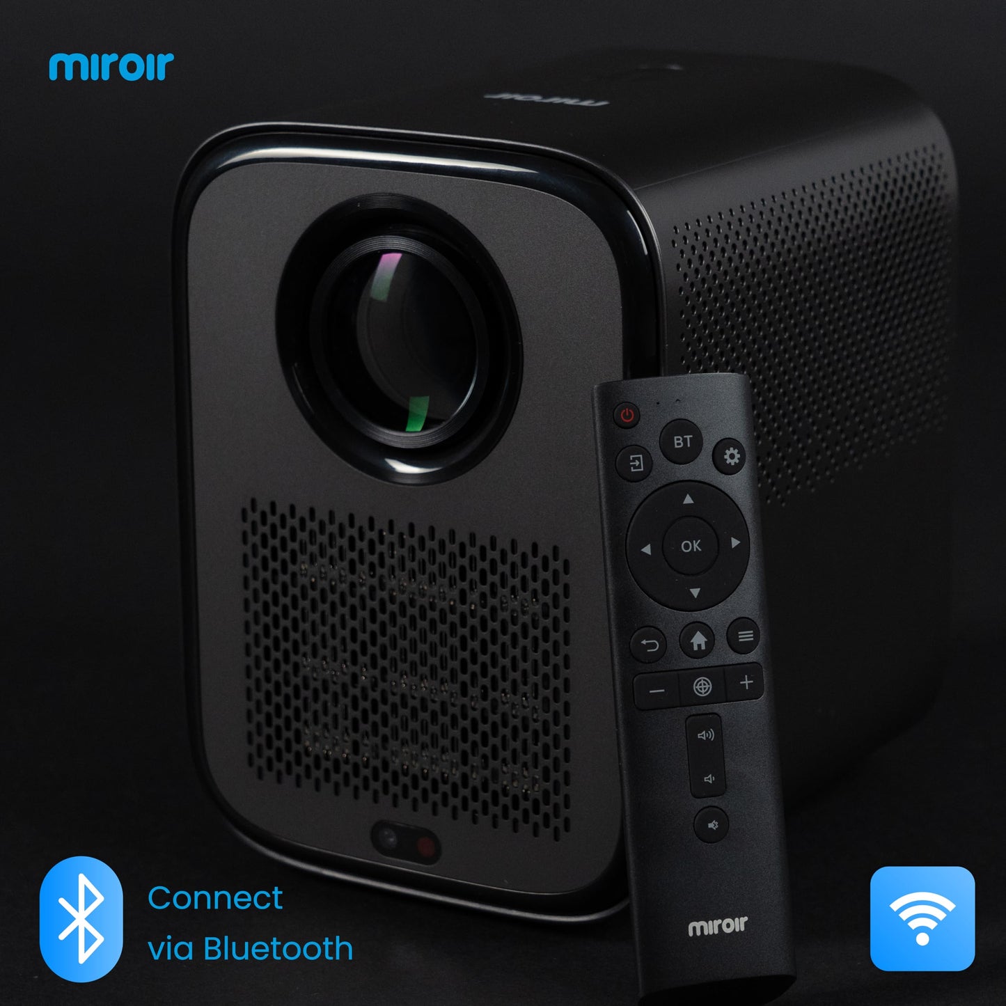 Proyector Inteligente L710S 1080p con transmisión integrada, WiFi y Bluetooth. Disfruta de imágenes increíbles con Enfoque automático y Keystone. Zoom Digital y Sonido Dolby con 2 Altavoces de 5