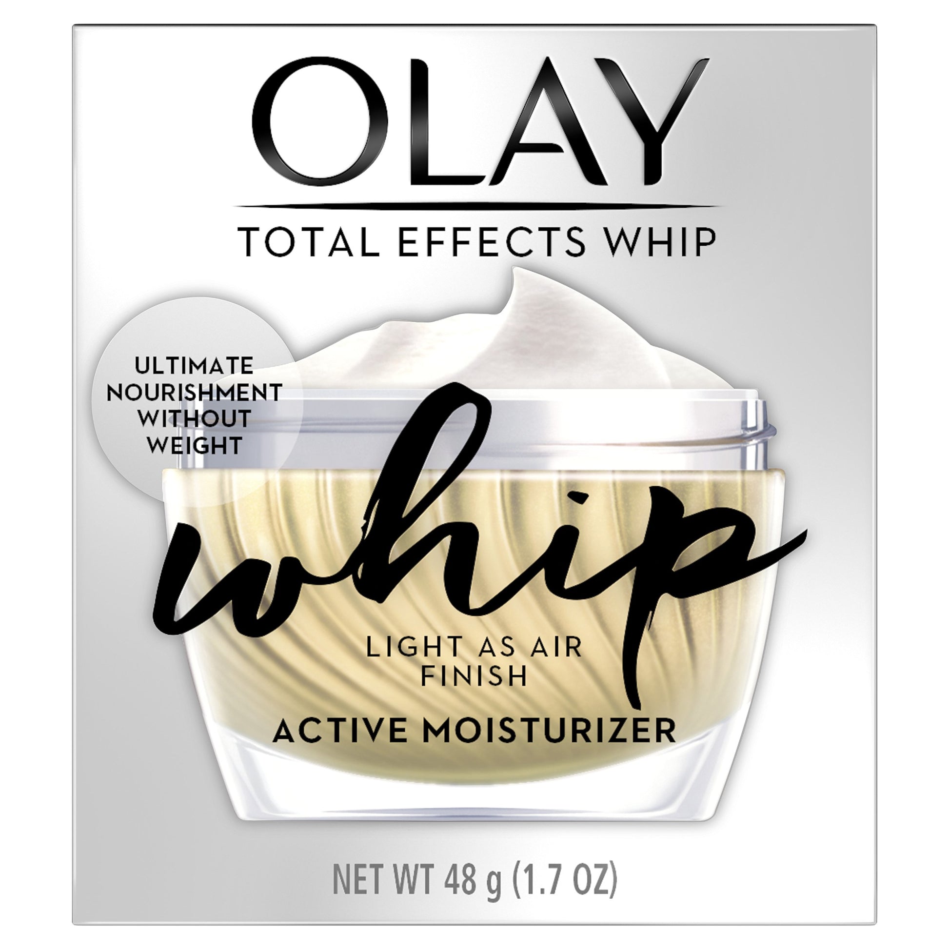 Face Moisturizer by Olay Total Effects Whip Light Face Moisturizer with Vitamins C, E, B3 & B5 for Even Skin Tone, 1.7 Oz