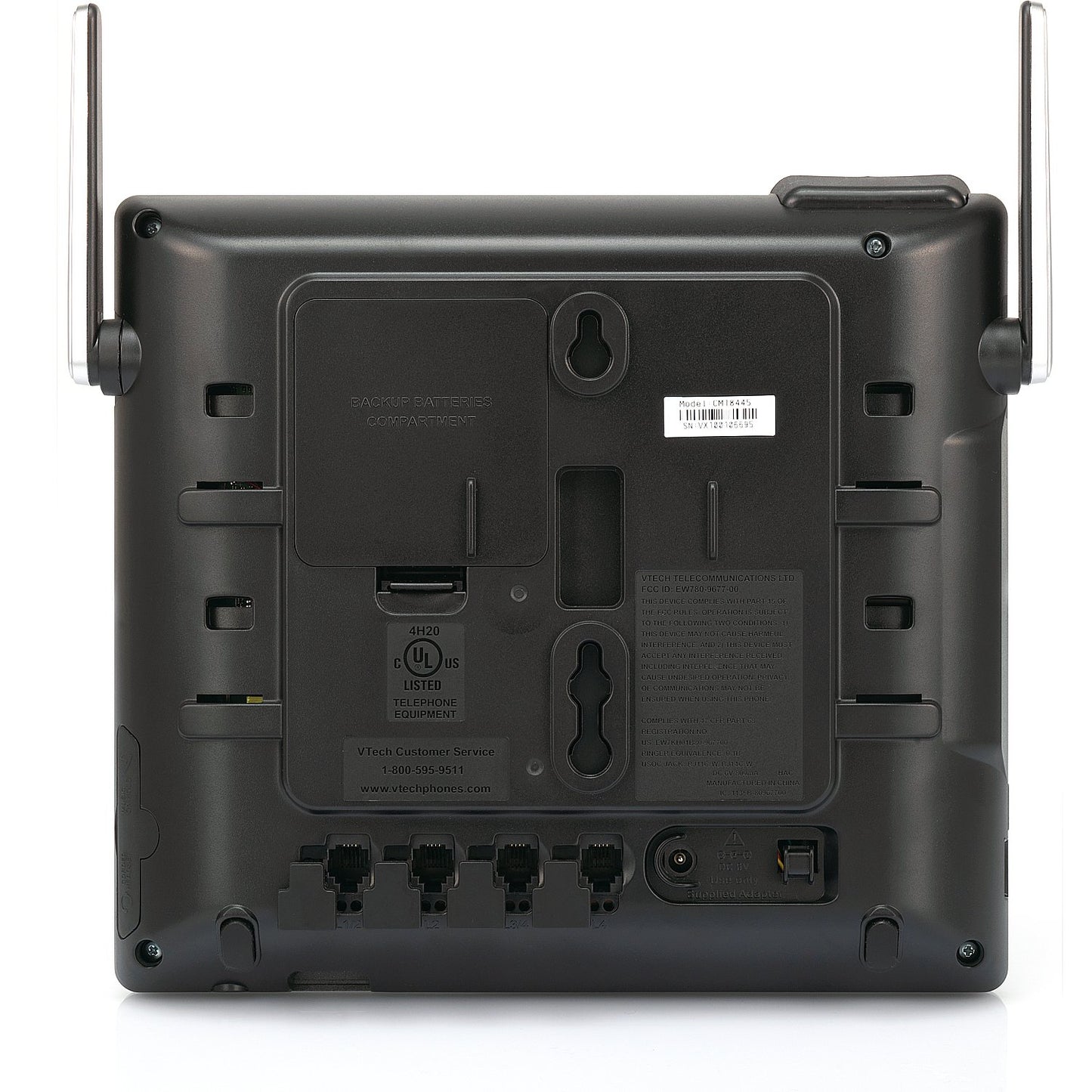 VTech CM18445 DECT6.0 - Teléfono de Oficina para pequeñas Empresas con Sistema de contestación, Consola Principal, Color Negro y Plateado