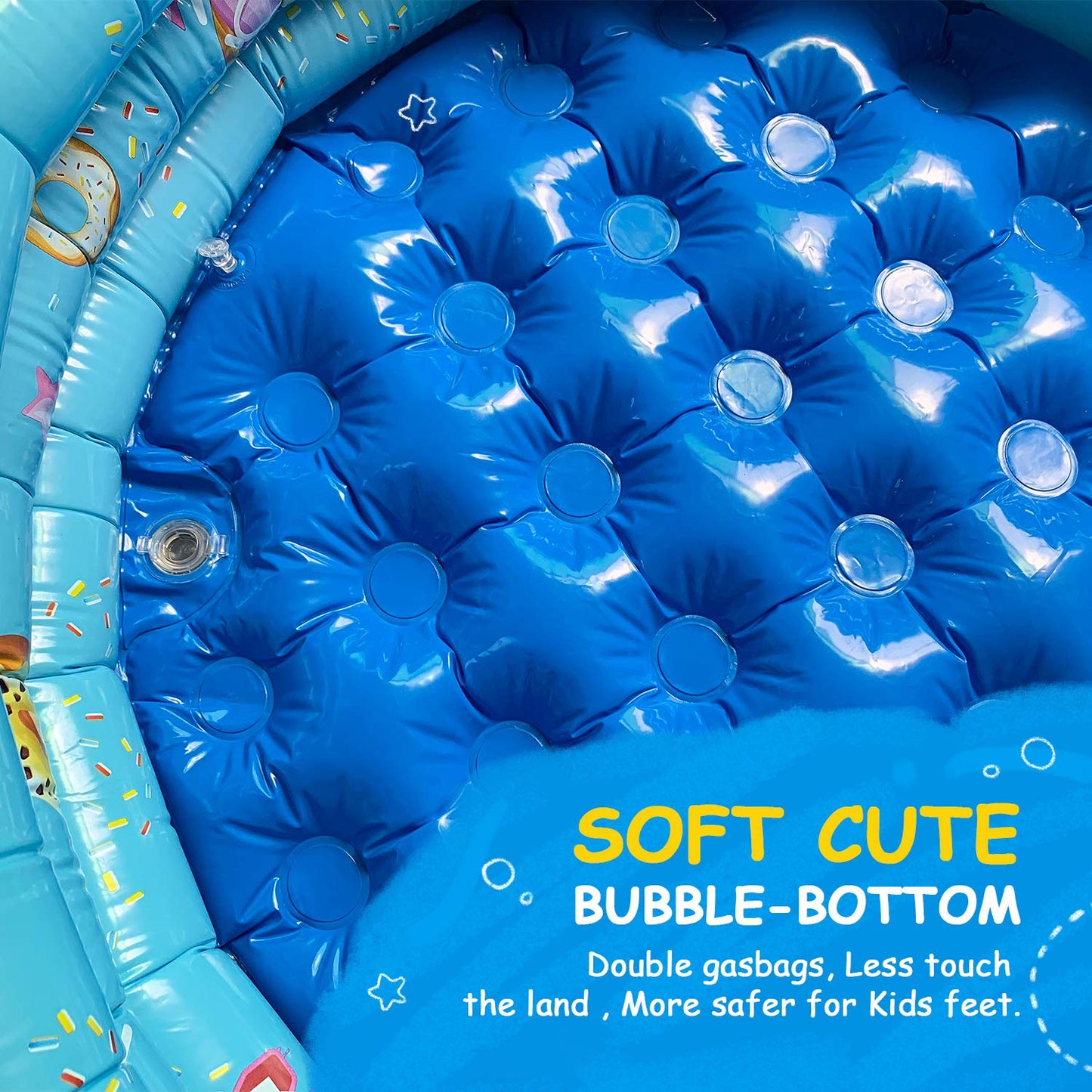 Bestrip Piscina Inflable Alberca Infantil Piscina de Agua para Niños, Material plástico Ideal para bebés y niños y niñas pequeños para Fiesta acuática segura de verano Tamaño 110 x 30 cm