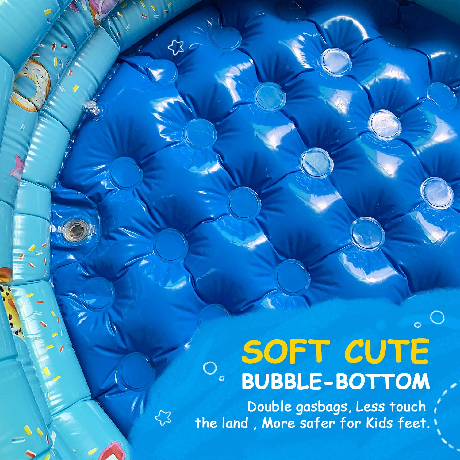 Bestrip Piscina Inflable Alberca Infantil Piscina de Agua para Niños, Material plástico Ideal para bebés y niños y niñas pequeños para Fiesta acuática segura de verano Tamaño 110 x 30 cm