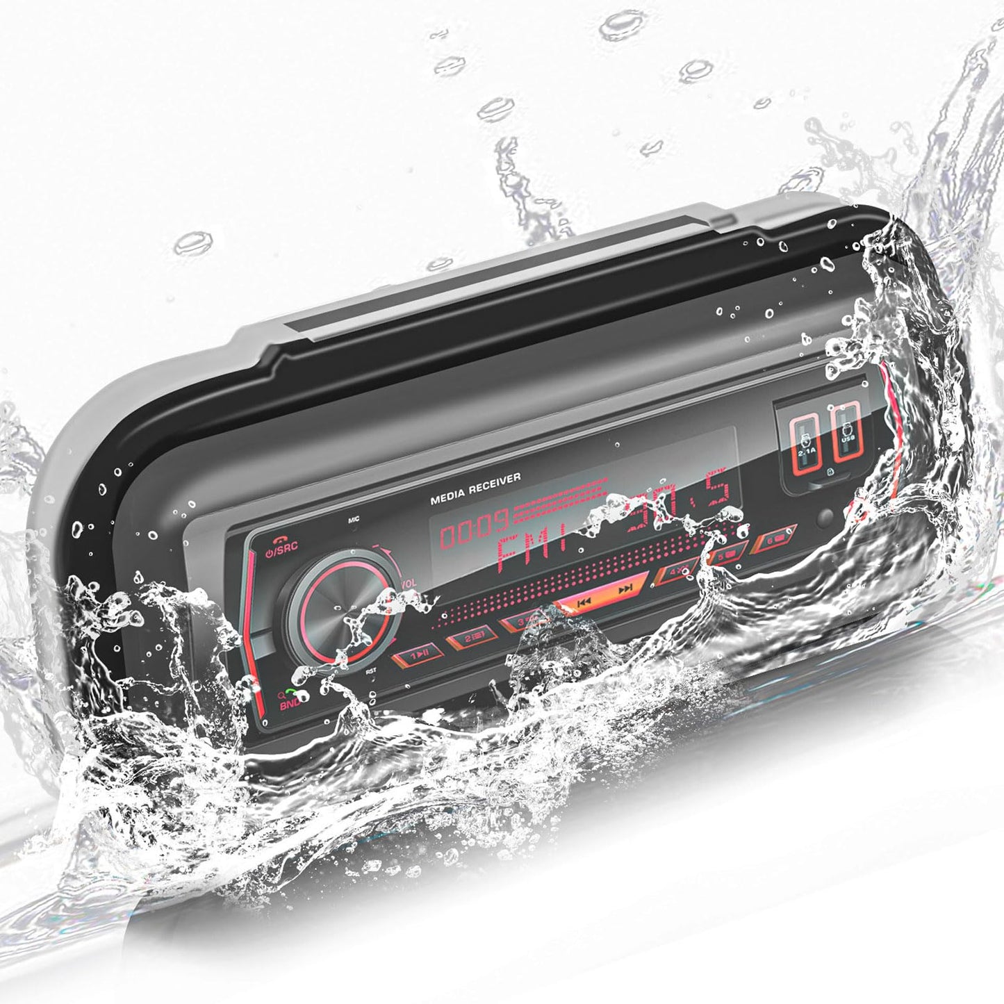 Cubierta impermeable para receptor estéreo, protector de radio para barco