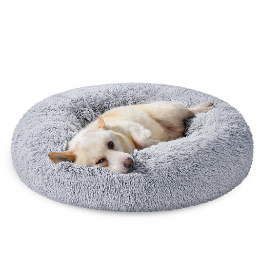 Cama de Perros Feandrea Gris Ombré con Cojín Central Extraíble y Lavable