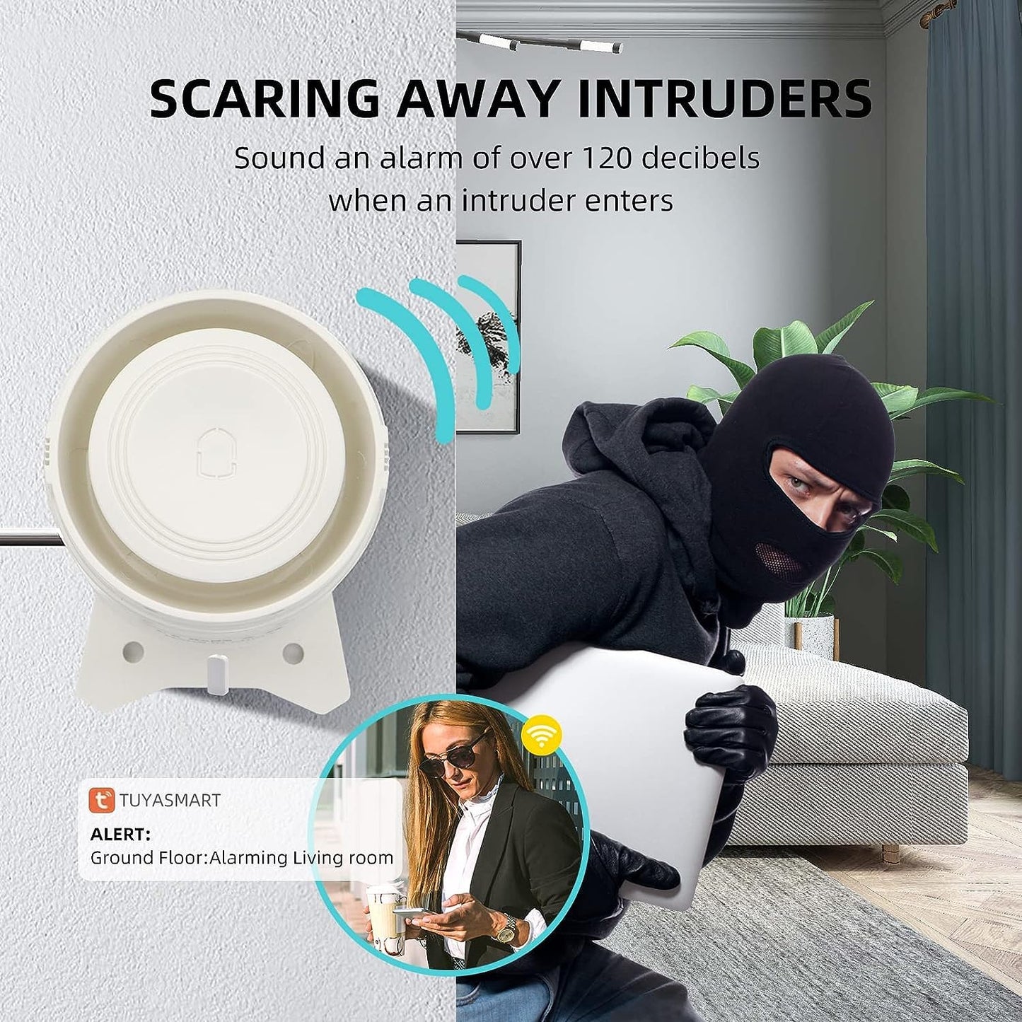 Sistema de Alarma de Seguridad WiFi GSM con Smart Life y Alexa para el Hogar