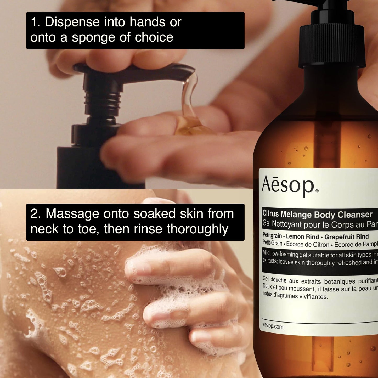 Aesop Citrus Melange Body Cleanser | 500mL | Paraben, Cruelty-free & Vegan