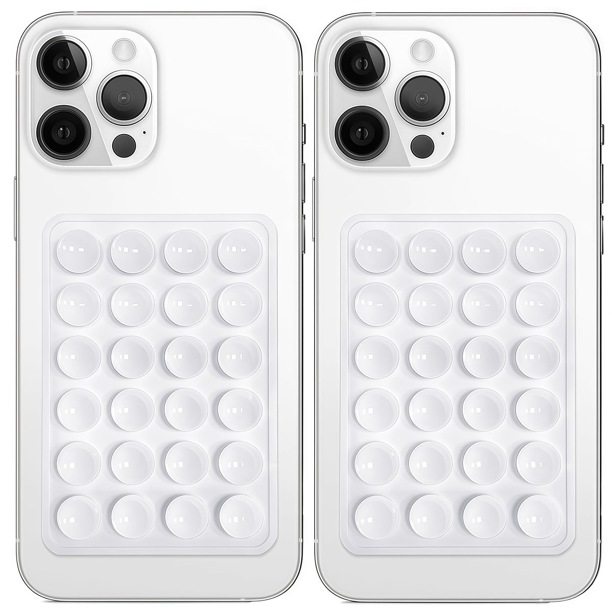Juego de Fundas de Silicona Anteel Blanco con Agarre Antideslizante y Soporte de Ventosa Fuerte