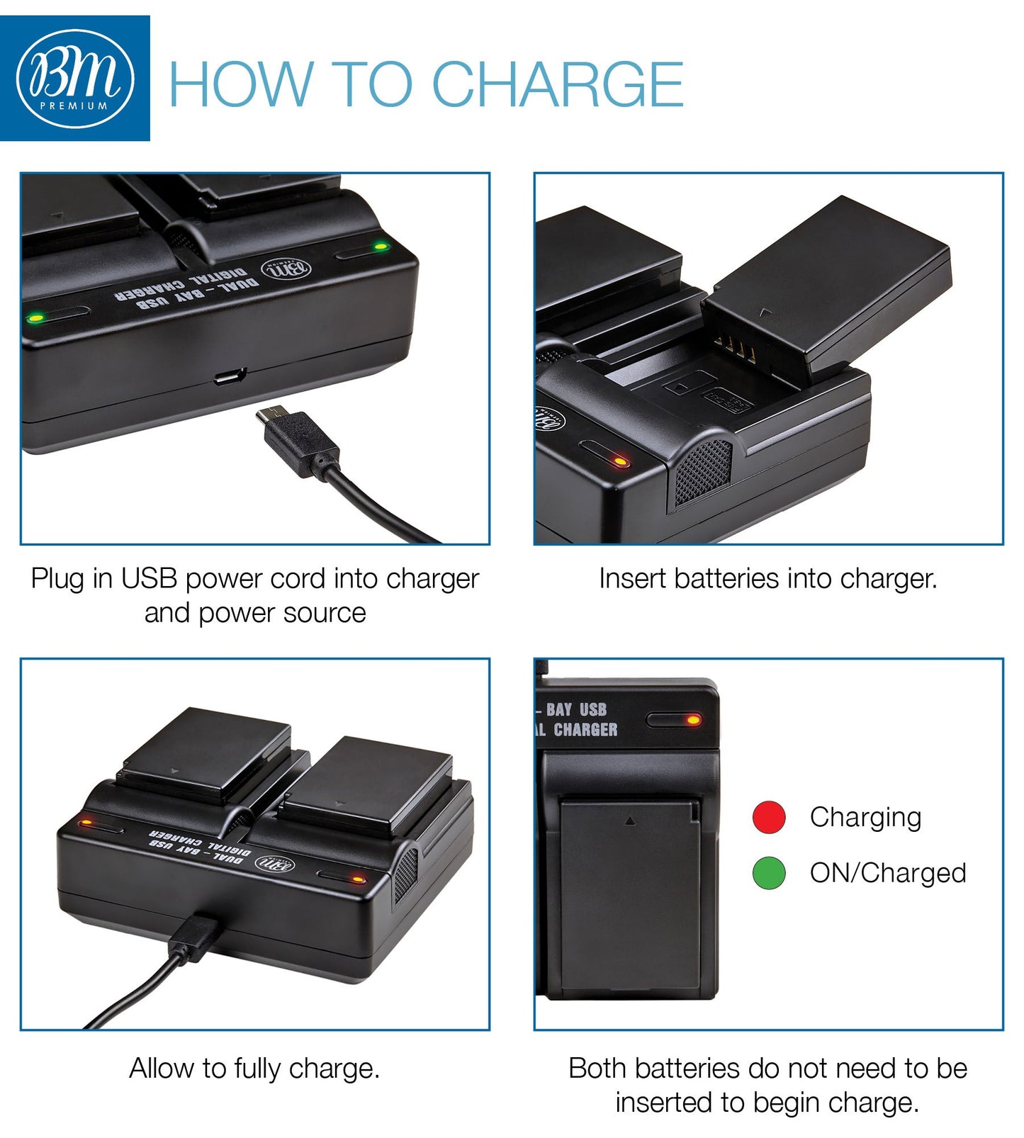 BM Premium Pack of 2 LP-E10 Batteries and USB Dual Battery Charger Kit for Canon EOS Rebel T3, T5, T6, T7, Kiss X50, Kiss X70, EOS 1100D, EOS 1200D, EOS 1300D, EOS 2000D Digital Camera