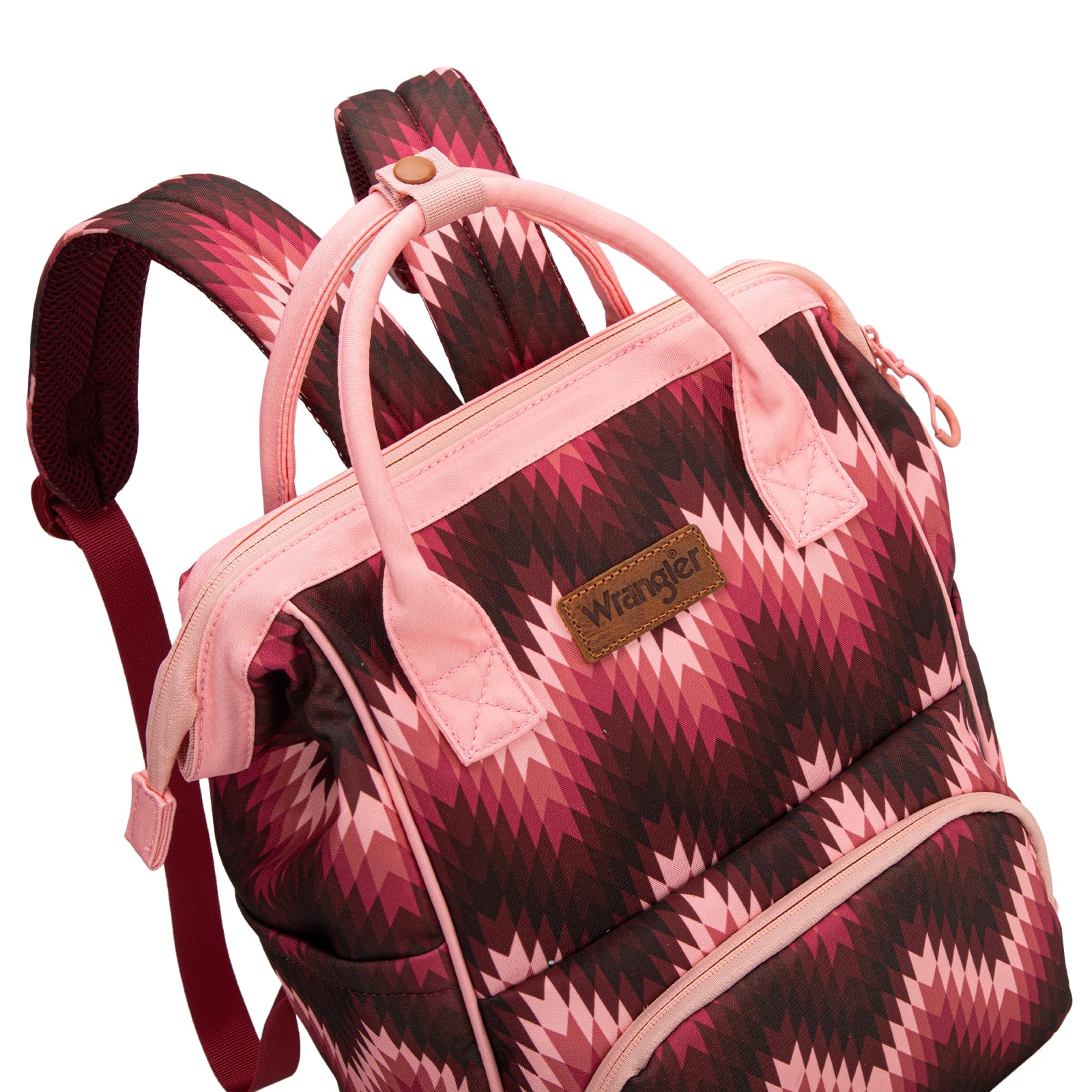 Montana West Wrangler Bolsa de pañales Mochila Western Bolsa de bebé, Clásico Rosa Oscuro, Moderno