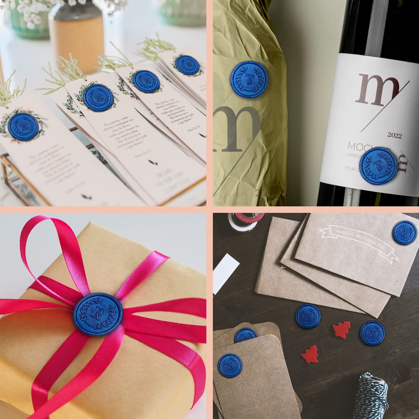 25 pegatinas adhesivas de cera con letra E, hechas a mano, sin necesidad de sello, etiquetas adhesivas de cera para invitaciones de boda, sobres, regalo de Navidad