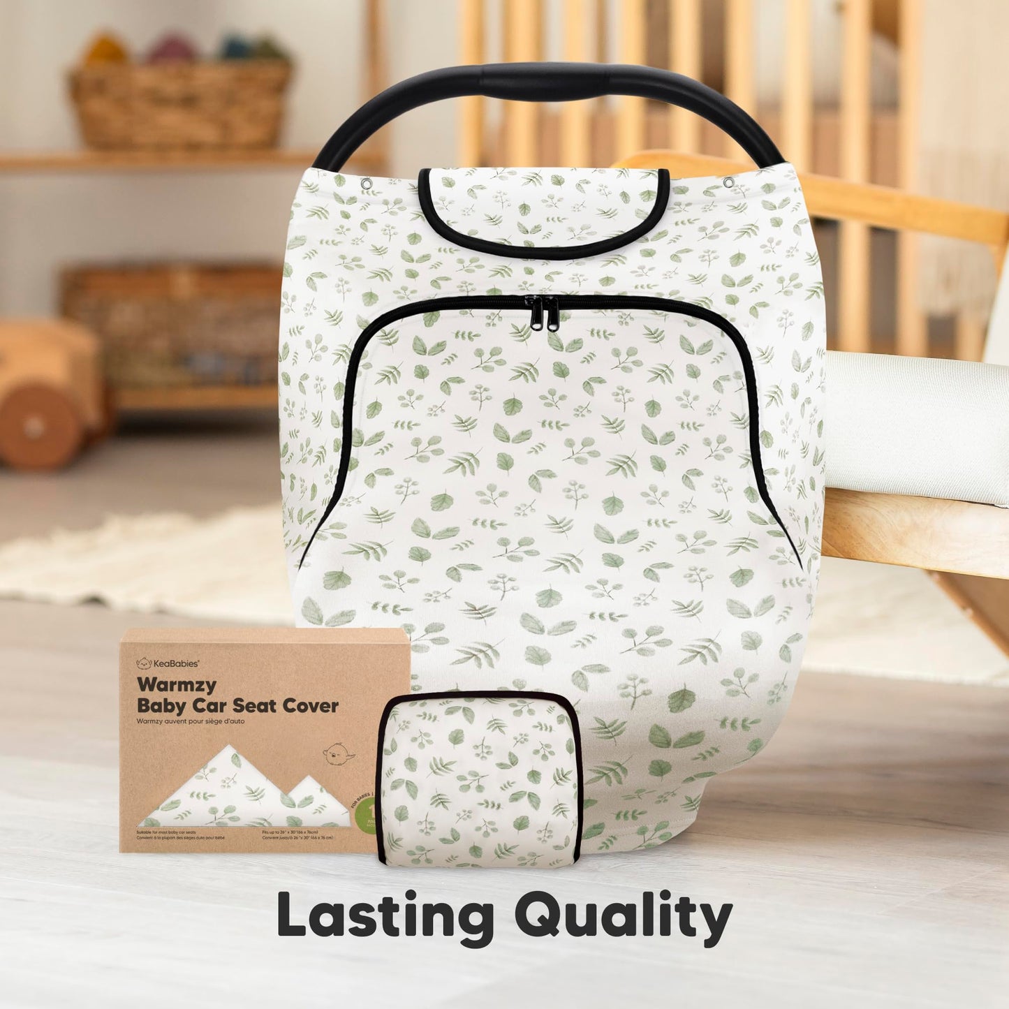 KeaBabies - Funda para asiento de coche de invierno para bebé, recién nacido, ajuste universal, para bebé niña, niño, transpirable, manta ligera, fácil de usar, toldo para carriola, lluvia, viento