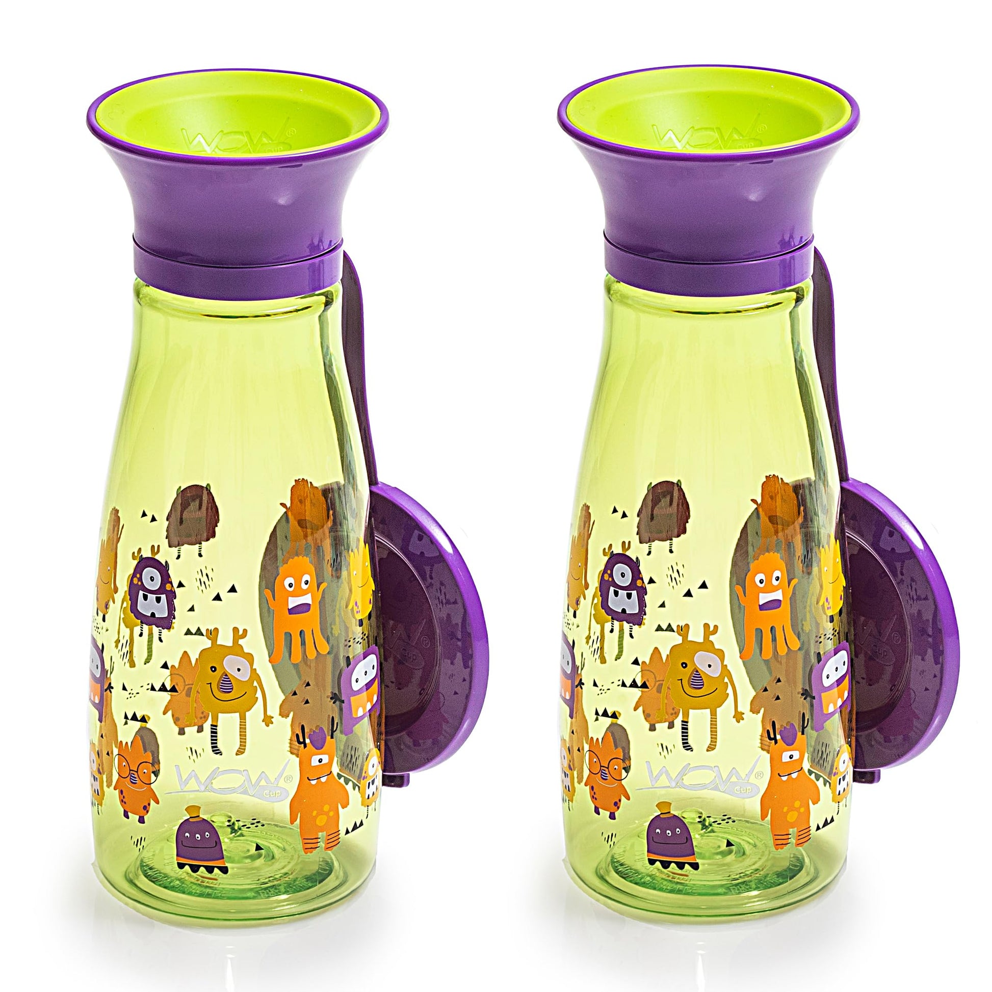 Wow Cup Mini 360 - Taza para beber, 12 onzas, paquete de 2 (verde lima)