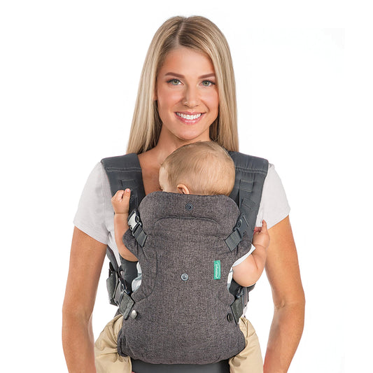 Infantino 200-183 Portabebés Convertible 4 en 1, Color Gris
