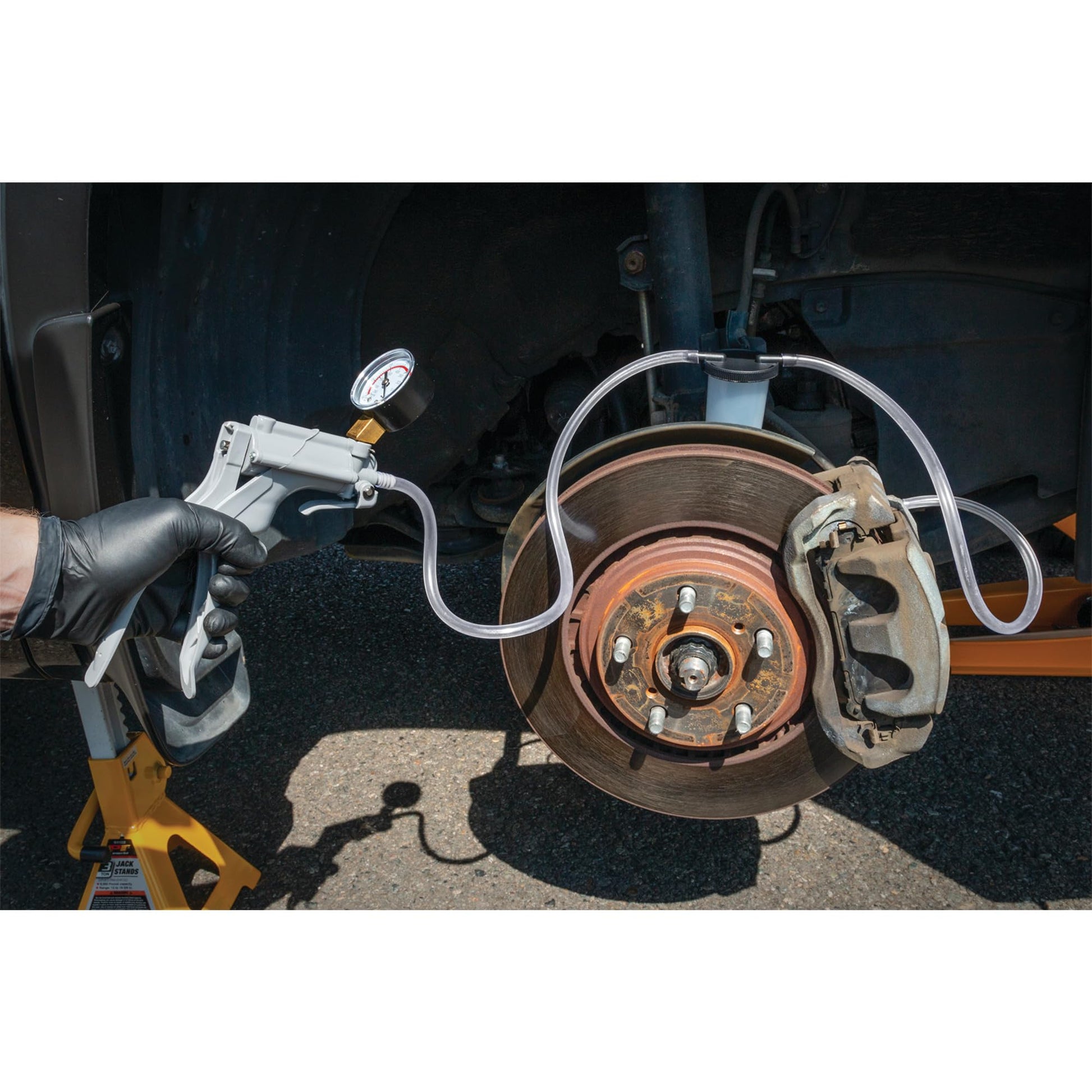 Performance Tool W80629 - Rotor de Freno de 1/2 Pulgadas, Piedra de Bola Flexible de Grano 120, Hand Vacuum Pump Brake Bleeder
