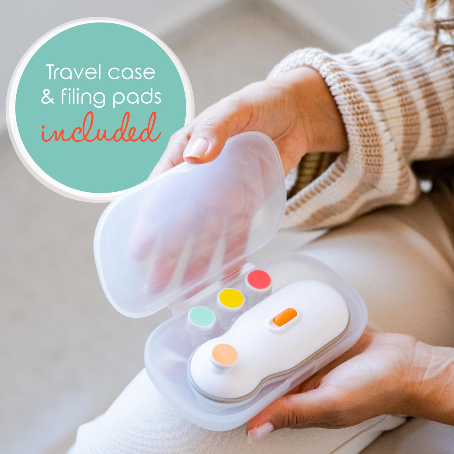 Cherish Baby Care Lima de uñas eléctrica para bebé: recortadora de uñas para bebés y niños pequeños: más seguro que los cortaúñas para bebés, kit de aseo y juego de manicura para bebés