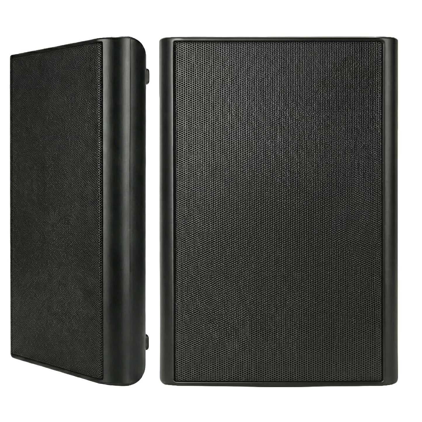 Herdio - Altavoces de Pared ultrafinos de 5.25 Pulgadas y 240 W (un par, Negro) - Diseño de Montaje en Pared con Sonido Claro nítido y construcción Duradera para Entretenimiento en el hogar inmersivo