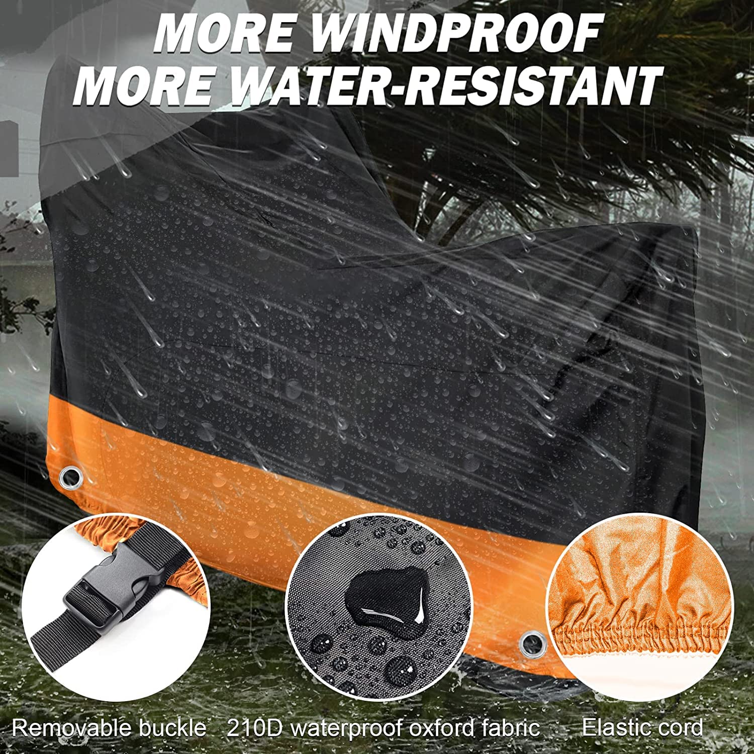 Cobertura de motocicletas todas las fundas universales de motocicletas impermeables y solares, con agujeros de bloqueo y bolsas de almacenamiento, para Harley davidson, honda, suzuki, Kawasaki