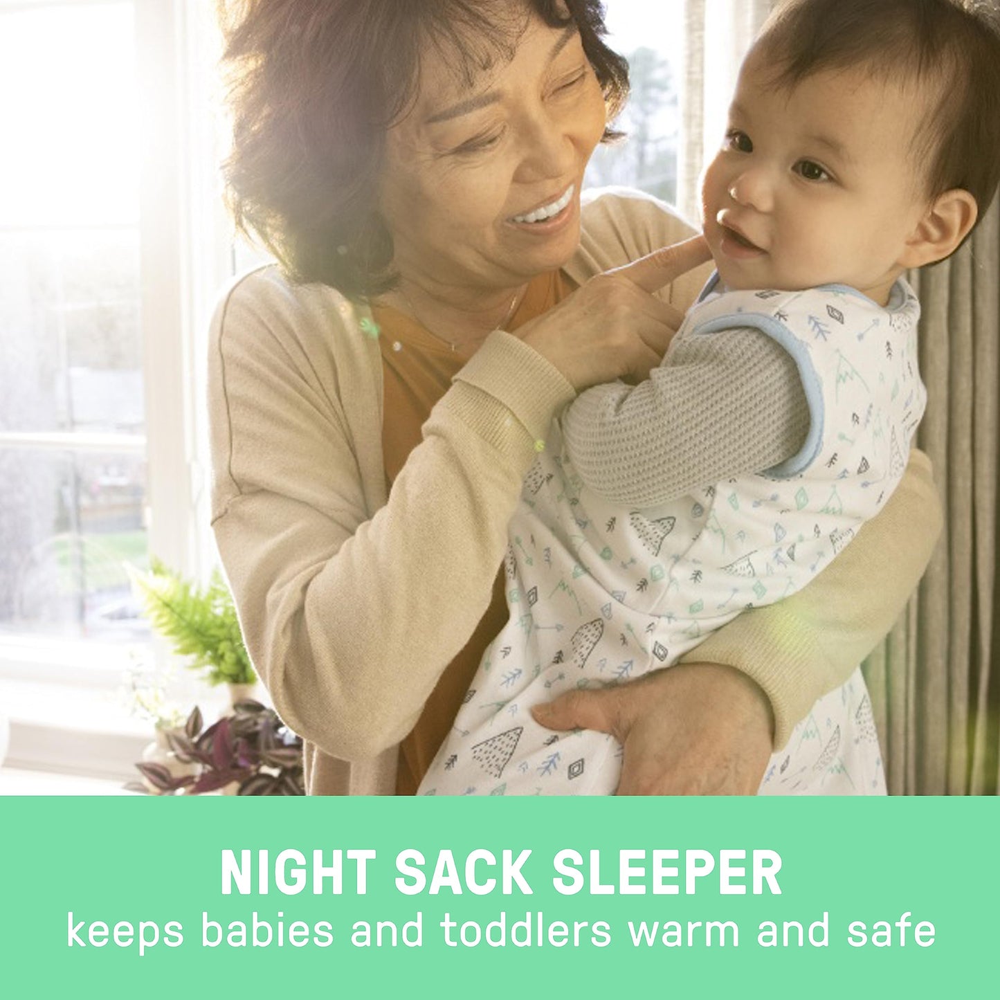 SwaddleMe by Ingenuity Night Sack Sleeper, para Edades de 6 a 12 Meses, 16 a 22 Libras, hasta 30 Pulgadas de Largo, Paquete de 2 Bolsas de bebé de Ajuste Holgado