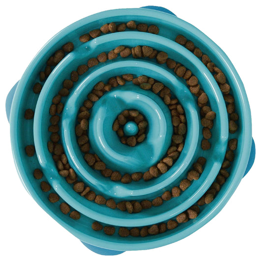 Cuenco para Perros Outward Hound Azul Grande Interactivo Slow Feeder