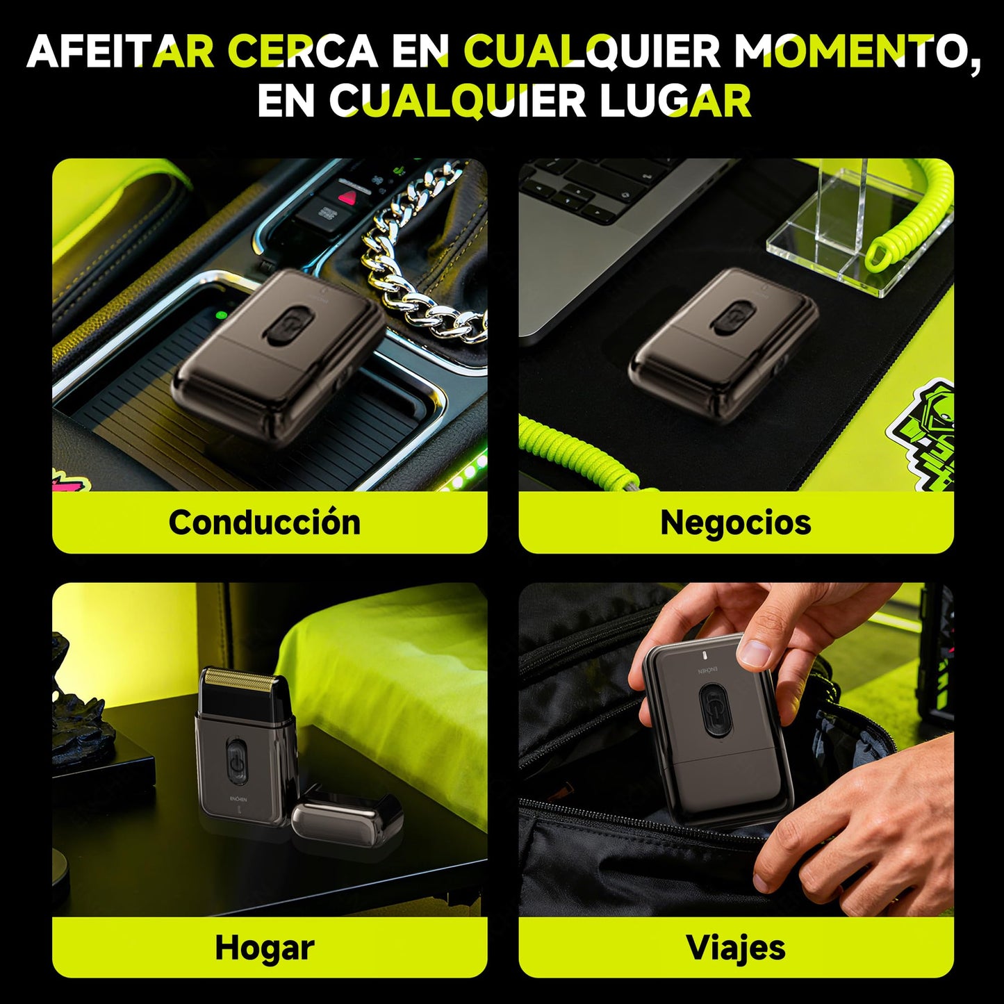 Afeitadora Eléctrica para Hombre, Mini Rasuradora Afeitadora de Precisión Recargable por USB, 7000 Rpm, Ideal Para Viajes