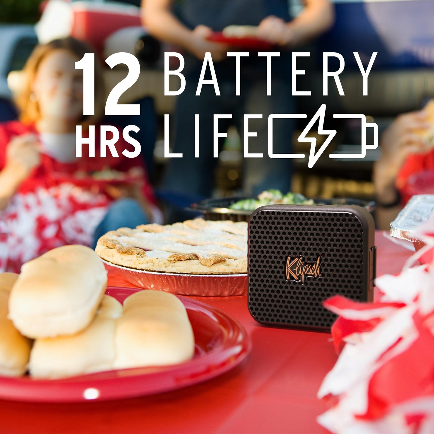 Klipsch - Altavoz Bluetooth portátil Austin con Driver de Rango Completo de 1.5 Pulgadas, clasificación IP67 de Polvo y Impermeable, 12 Horas de Tiempo de Juego para una Experiencia de Concierto en