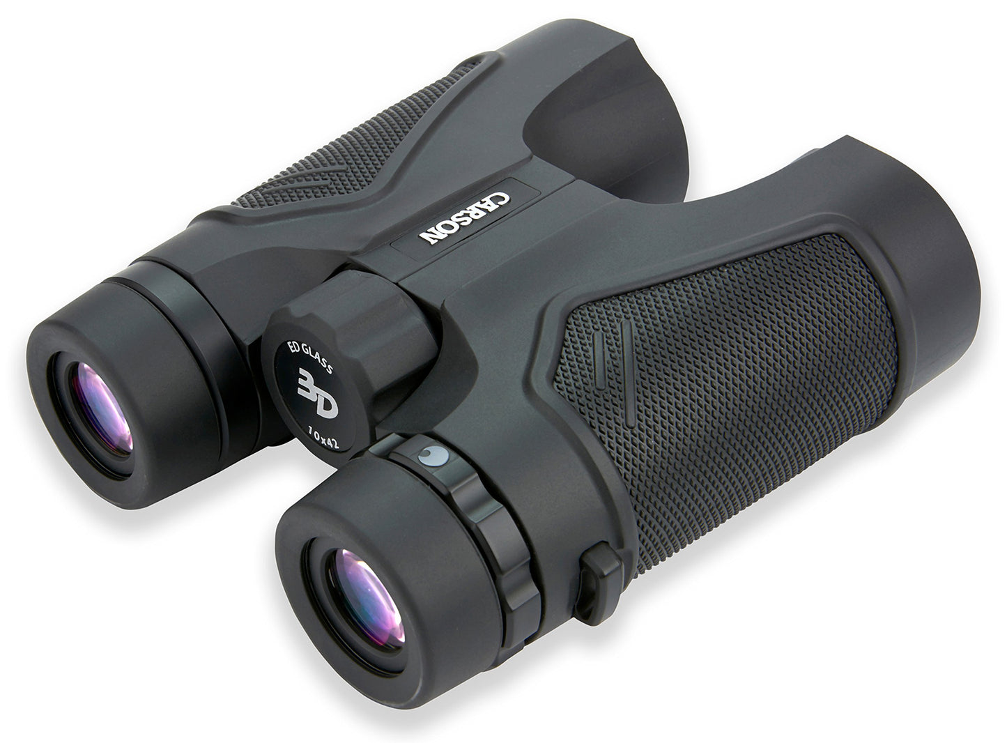 Carson Serie 3D Binocular 10x 42mm con Cristales de Alta definición y Extra Baja dispersión - Negro (TD-042ED)