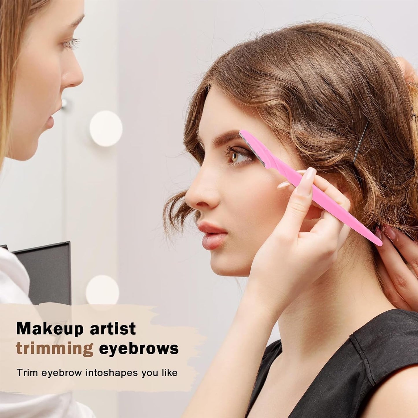 HUOWU Juego de 66 Piezas de Maquinilla de Afeitar Multiusos para Cejas, Exfoliación Y Dermaplaning Facial, con Funda de Precisión para Mujeres Y Hombres. Fácil de Usar.