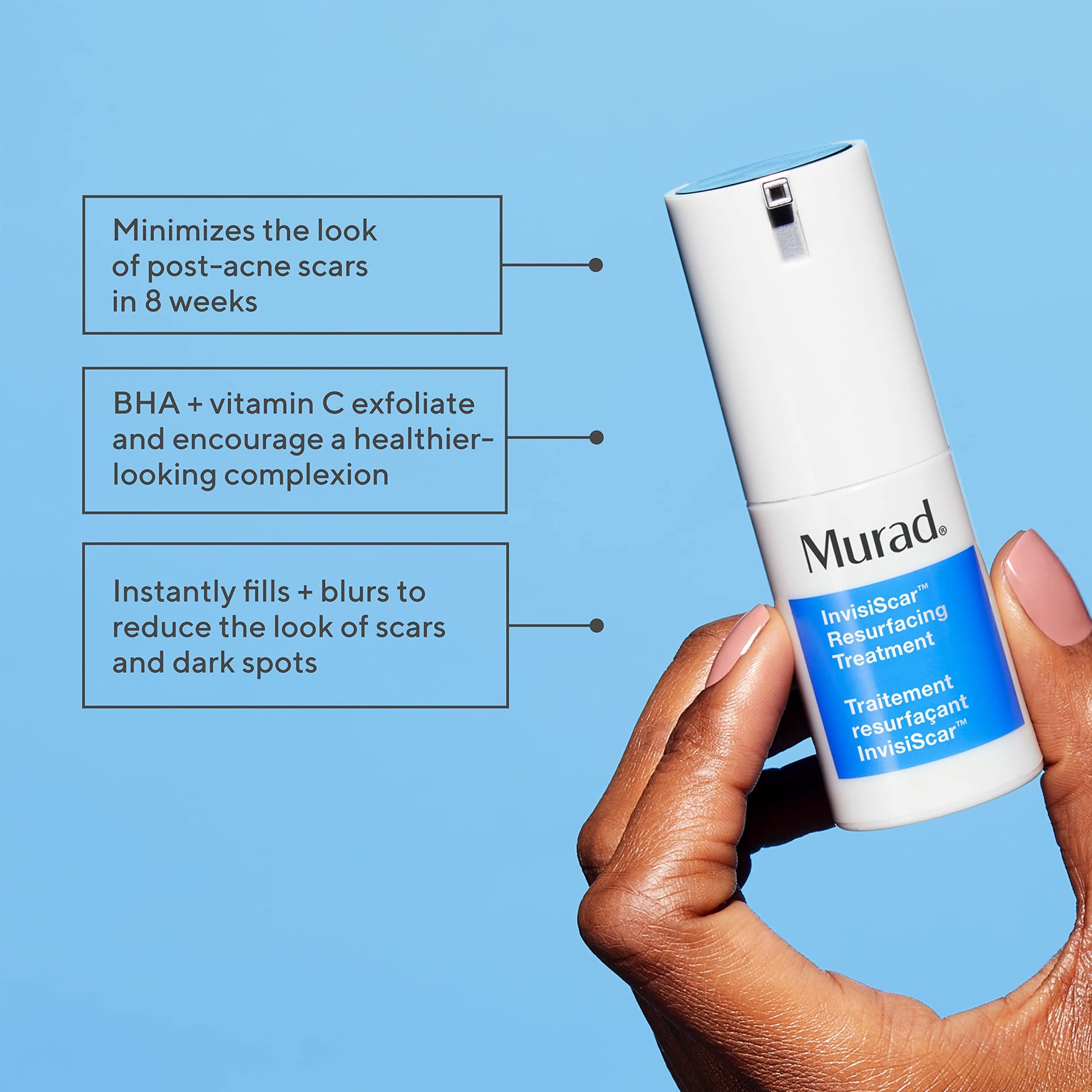 Blemish - Invisiscar treatment / Tratamiento localizado para marcas de acné, con ácido salicílico 15 ml.