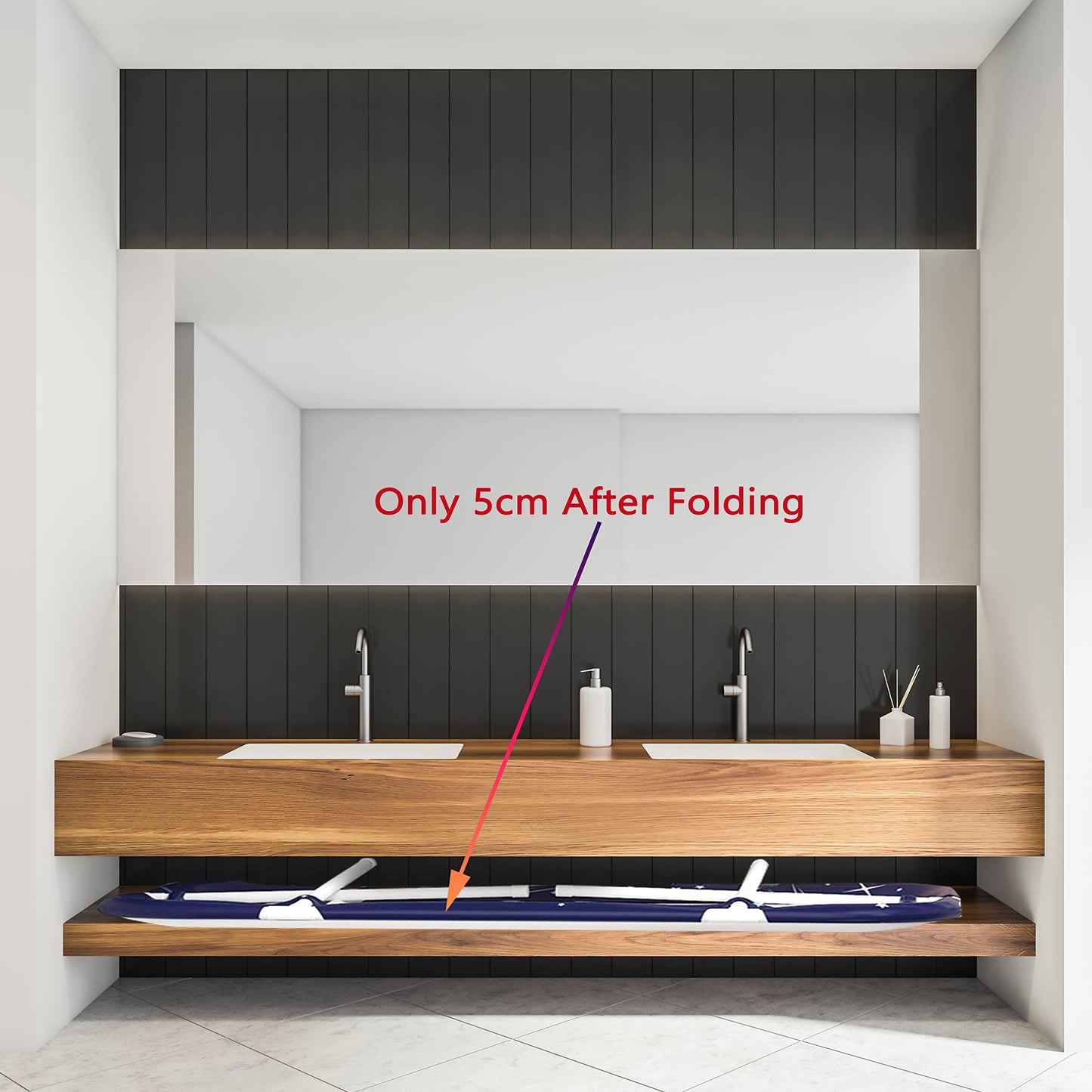 Tina Plegable Portátil Extragrande 53 Pulgadas con Marco de Metal para Adultos, Cubierta para Baño Pequeño, Multi-Capa con Tapa, Leche