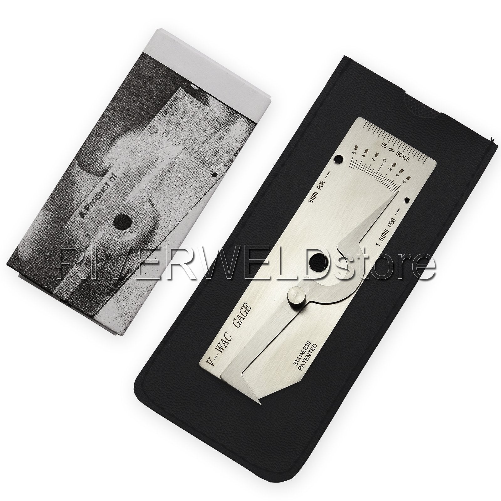 Medidor de Soldadura Riverweld Acero Inoxidable Métrico para Inspección y Verificación de Altura de Corona y Porosidad