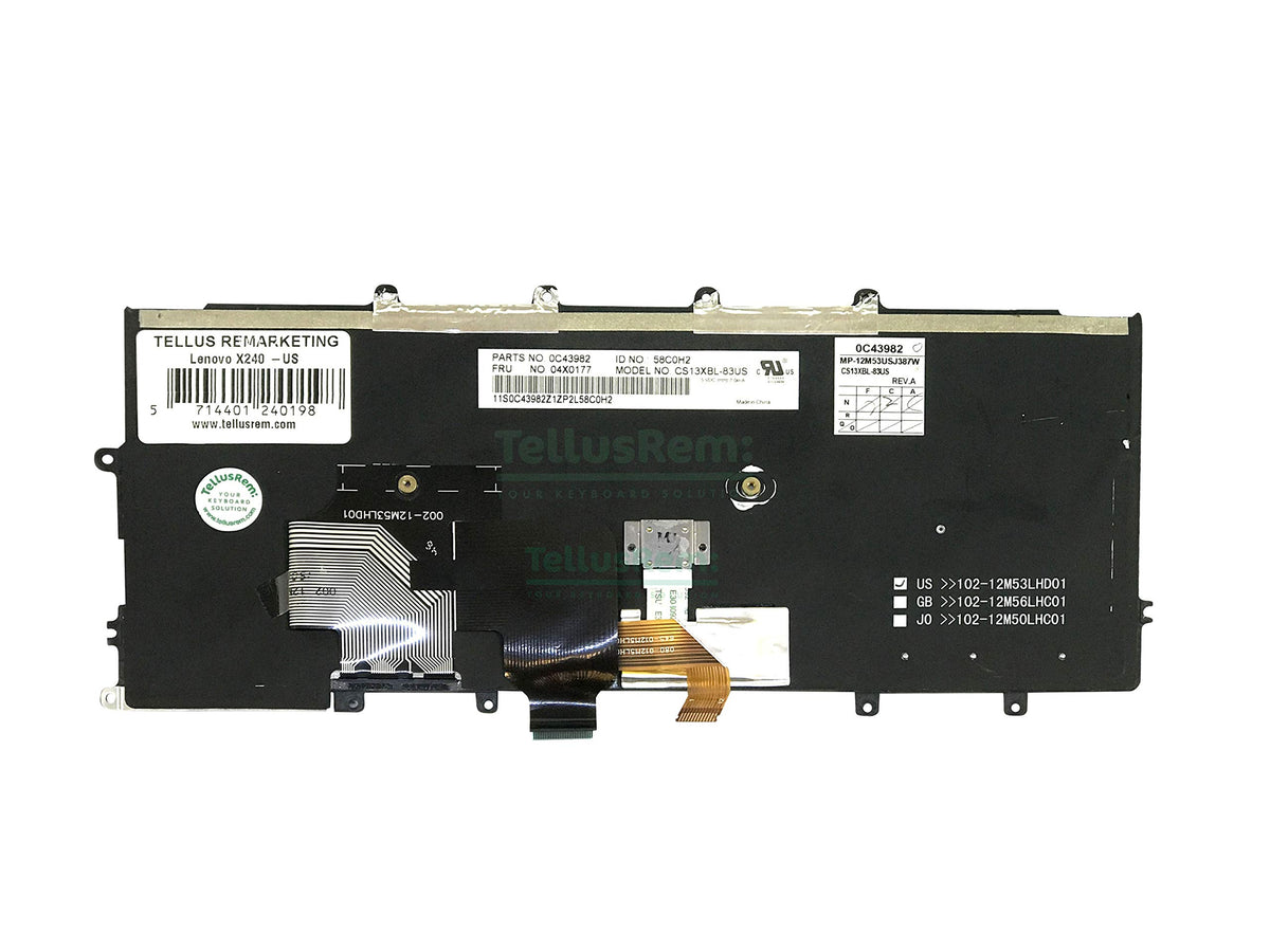 Teclado de Repuesto Lenovo Thinkpad Negro para X230s X240 X240S X240I X250 X260 X270