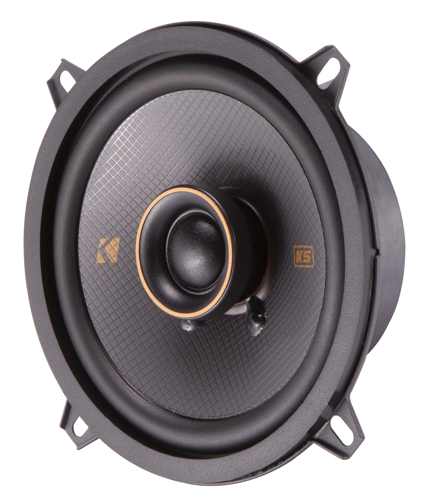 KICKER 51KSC504 Sistema de altavoces coaxiales, diseño de 2 vías, un (1) par, woofer de polipropileno de 5.25 pulgadas, rango medio, tweeters de cúpula de seda de 3/4 pulgadas, 75 vatios RMS, pico de