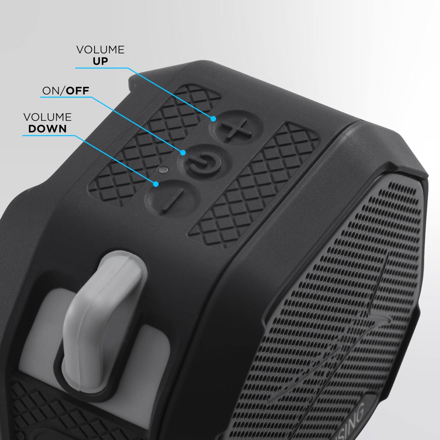 Altec Lansing HYDRATREK - Altavoz magnético Bluetooth, Impermeable IP67, Altavoz portátil, emparejamiento inalámbrico Verdadero, Carga rápida USB-C, batería de 3.7 V 400 mAh, Asistente de Voz,