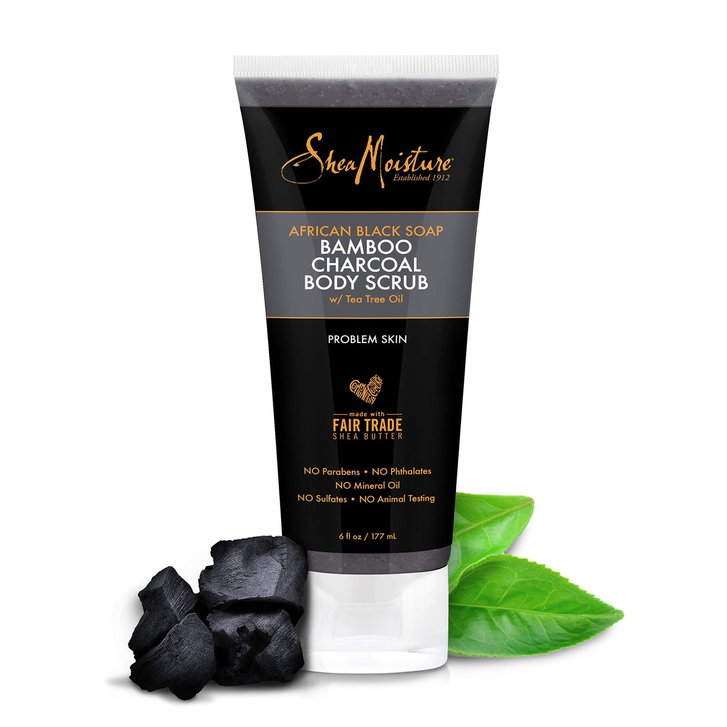 Exfoliante Corporal SheaMoisture African Black Soap con Carbón de Bambú
