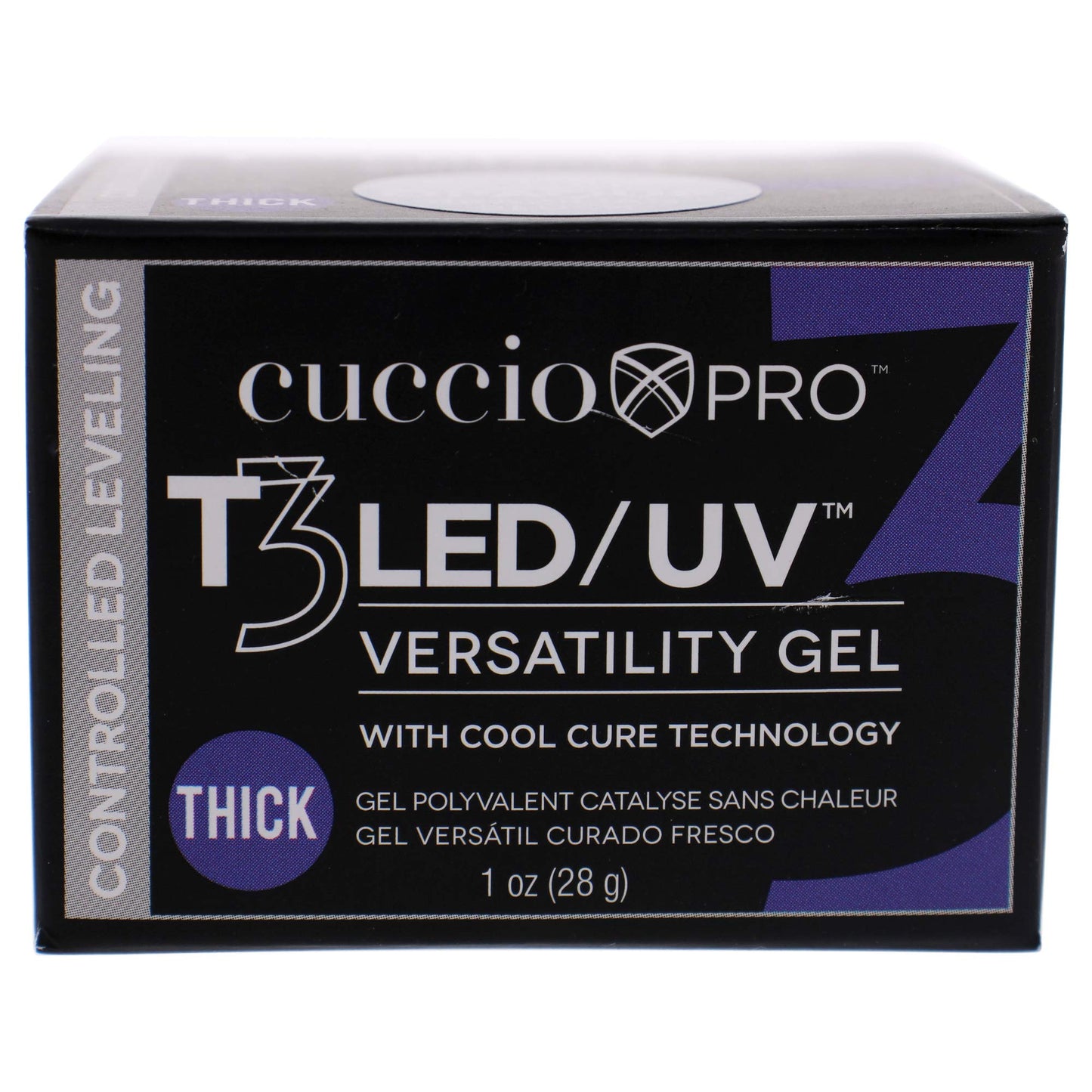 Cuccio Pro T3 LED/UV Cool Cure Versatility Gel - Controlled Levelling - Incredibly Flexible - Strong Adhesion - Thick Viscosity - Fast Application - Quick Cure - Opaque Brazilian Blush - 28 G Nail Gel