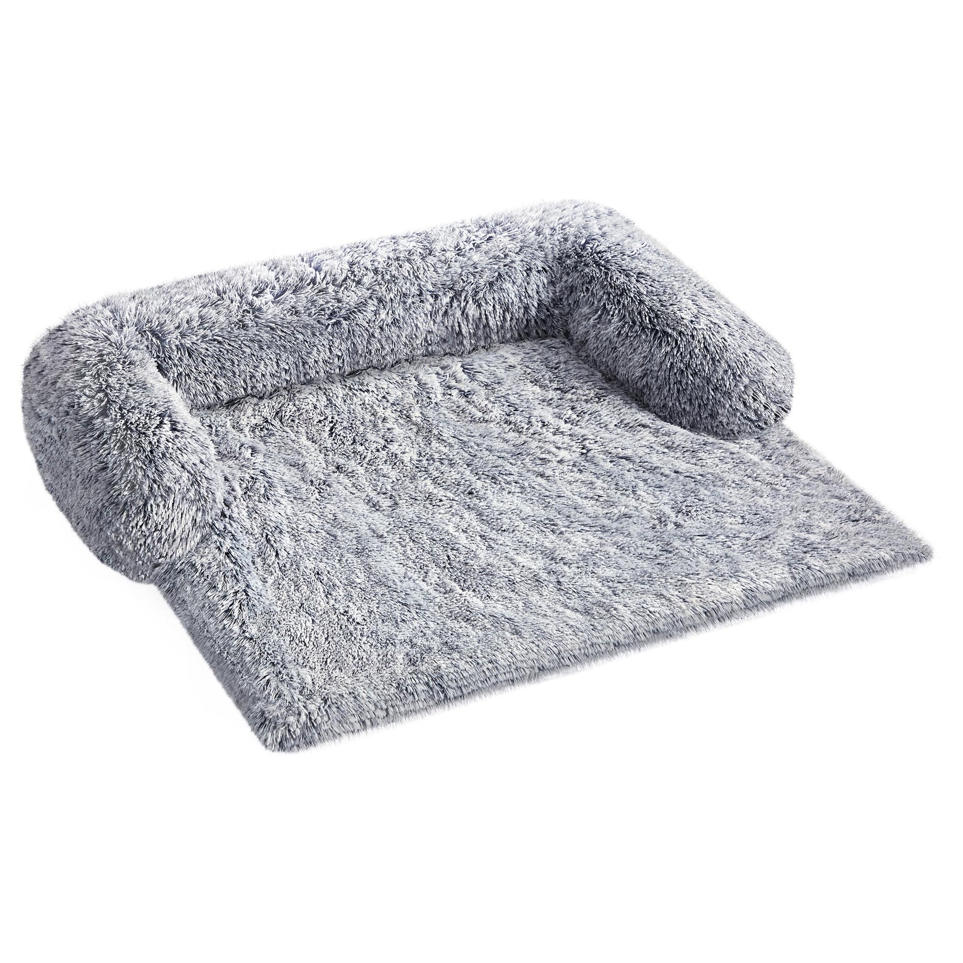 Feandrea Cama para Perros, Funda Protectora para Sofá, 110 x 95 x 18 cm, Tela de Felpa, XL, para Perros Medianos y Grandes,Gris Ombré MPGW223G01