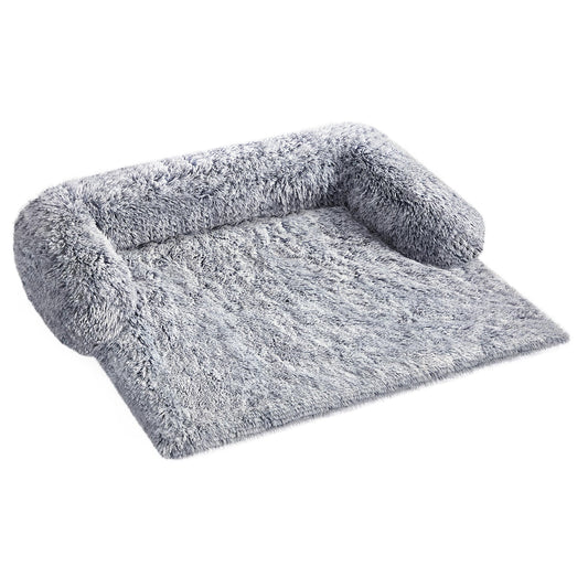 Feandrea Cama para Perros, Funda Protectora para Sofá, 110 x 95 x 18 cm, Tela de Felpa, XL, para Perros Medianos y Grandes,Gris Ombré MPGW223G01