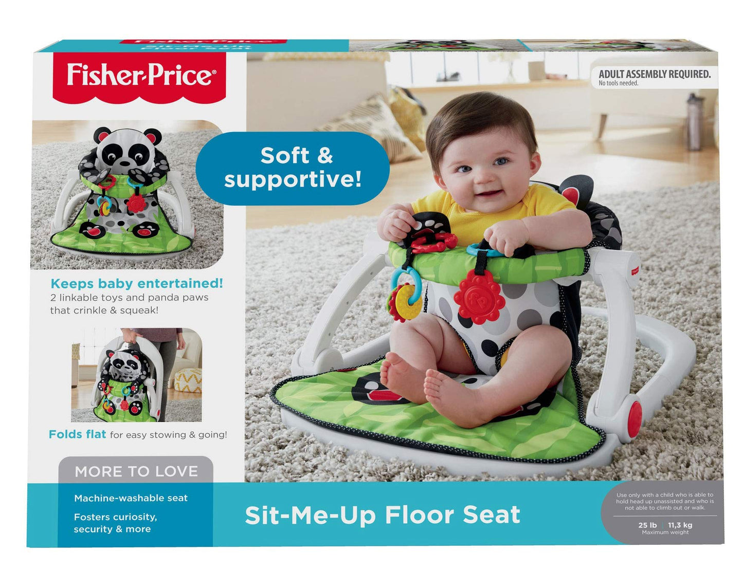 Fisher-Price Sit-Me-Up Floor Seat Panda Paws