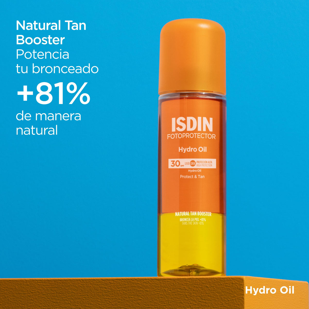 Protector Solar Corporal ISDIN HydroOil SPF 30 Bifásico que Protege y Broncea