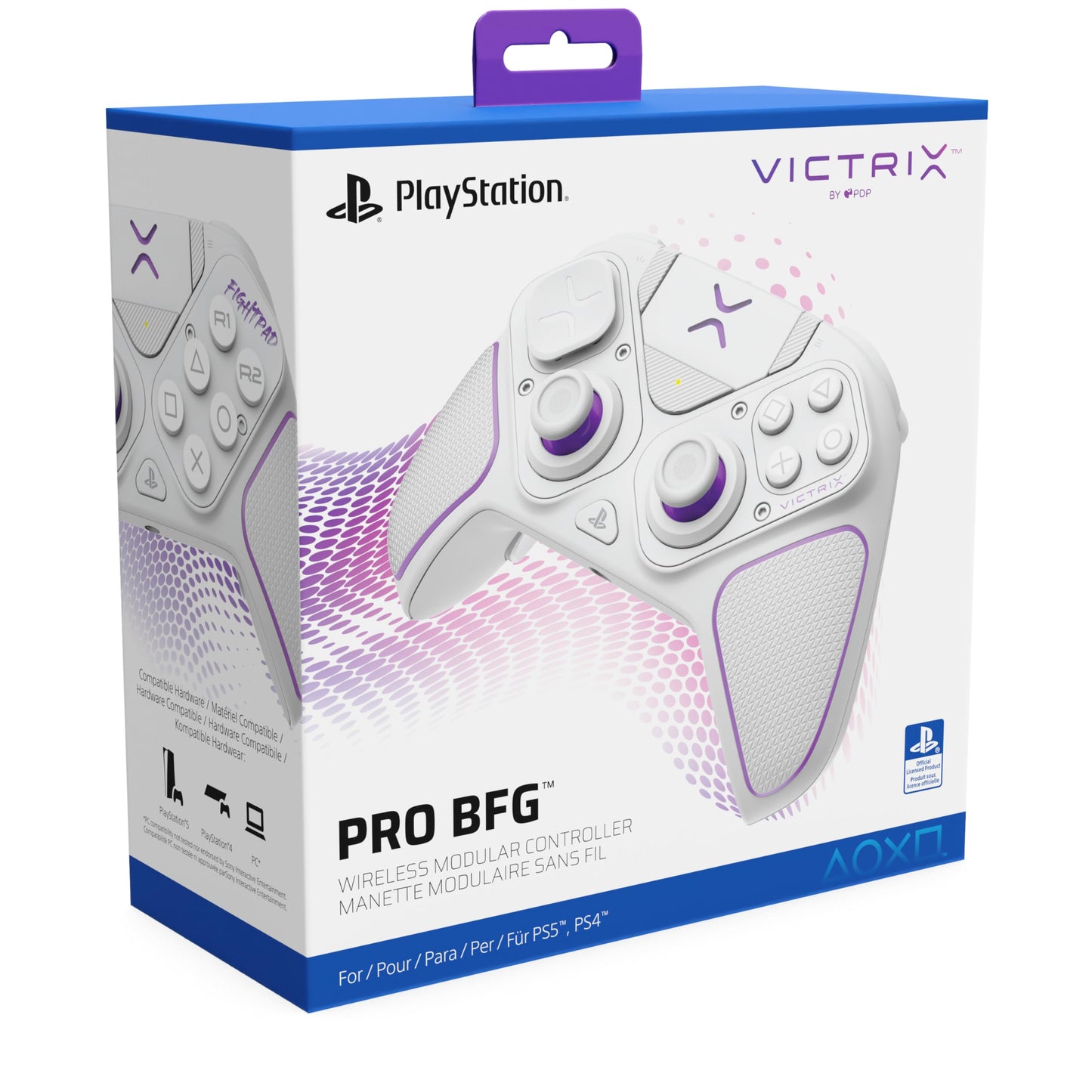 Controlador Inalámbrico Victrix Pro BFG Blanco para PlayStation 5, PS4 y PC
