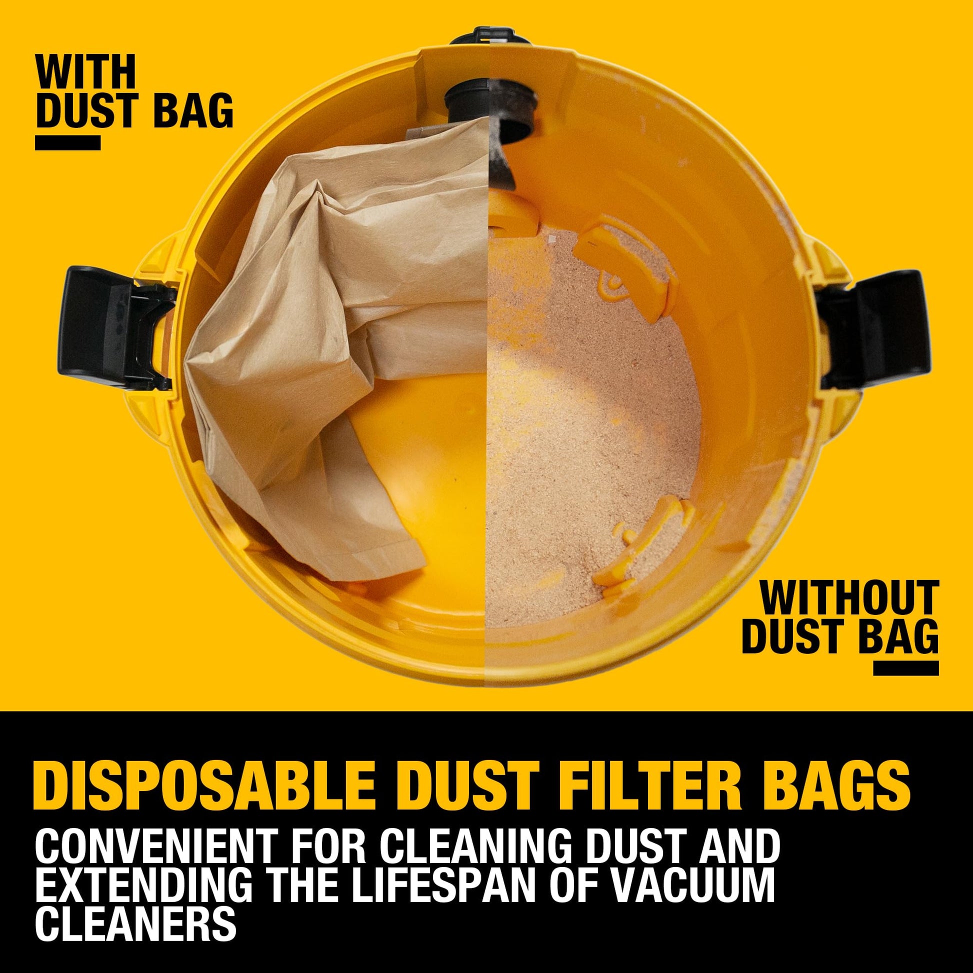 DEWALT DXVA19-4102, bolsa de filtro compatible con DXV12P DXV14P DXV16PA DXV16S