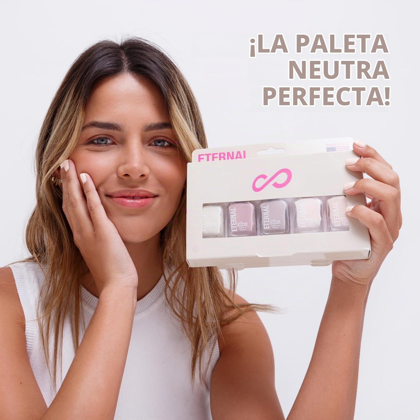 Eternal Colección – Juego de 5 piezas: Larga duración, secado rápido, esmalte de uñas de brillo espejo – endurecedor, acabado brillante y brillante – 0,46 onzas fluidas cada uno (Classic)