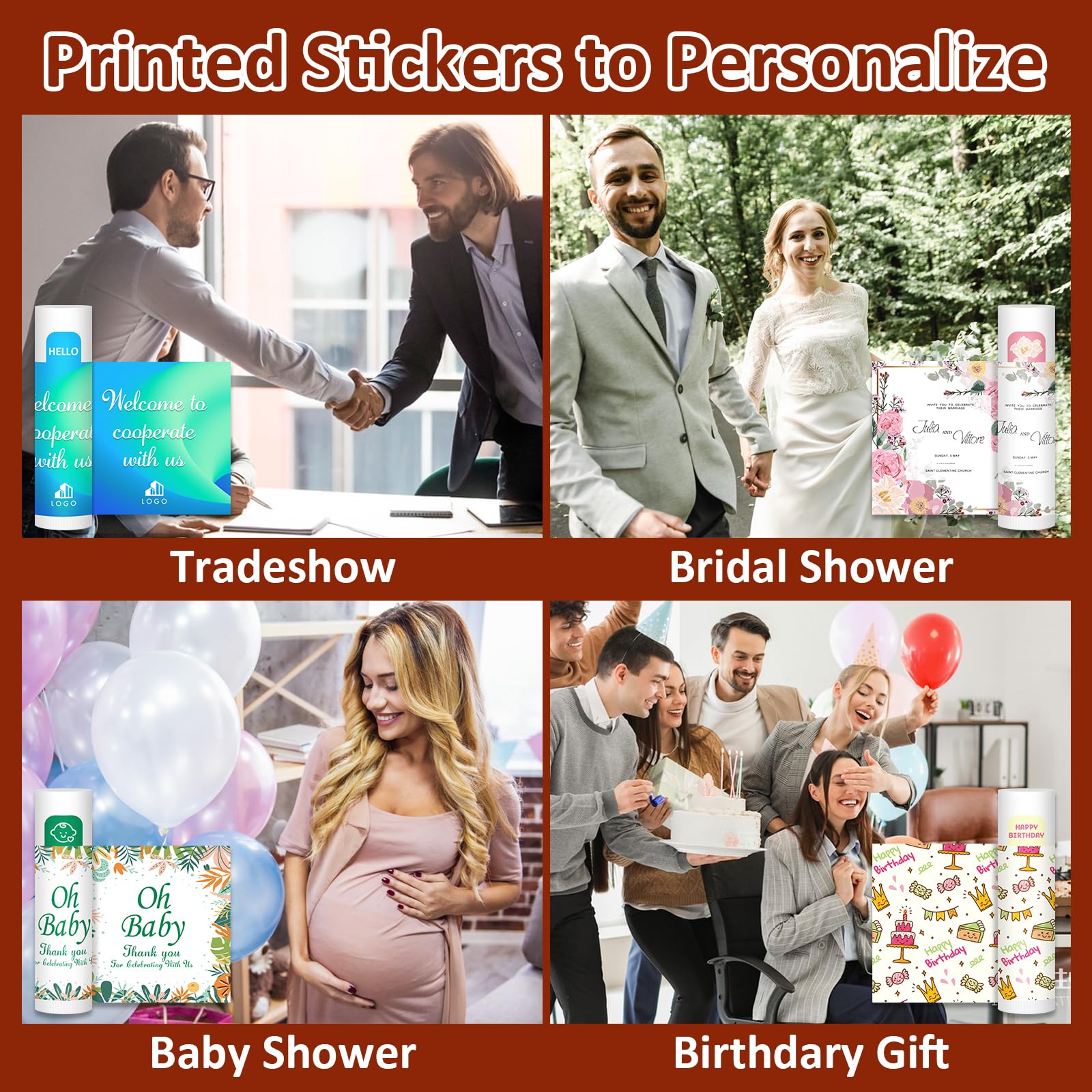 Bálsamo Labial VISRIE Natural Tubo Blanco Personalizado a Granel