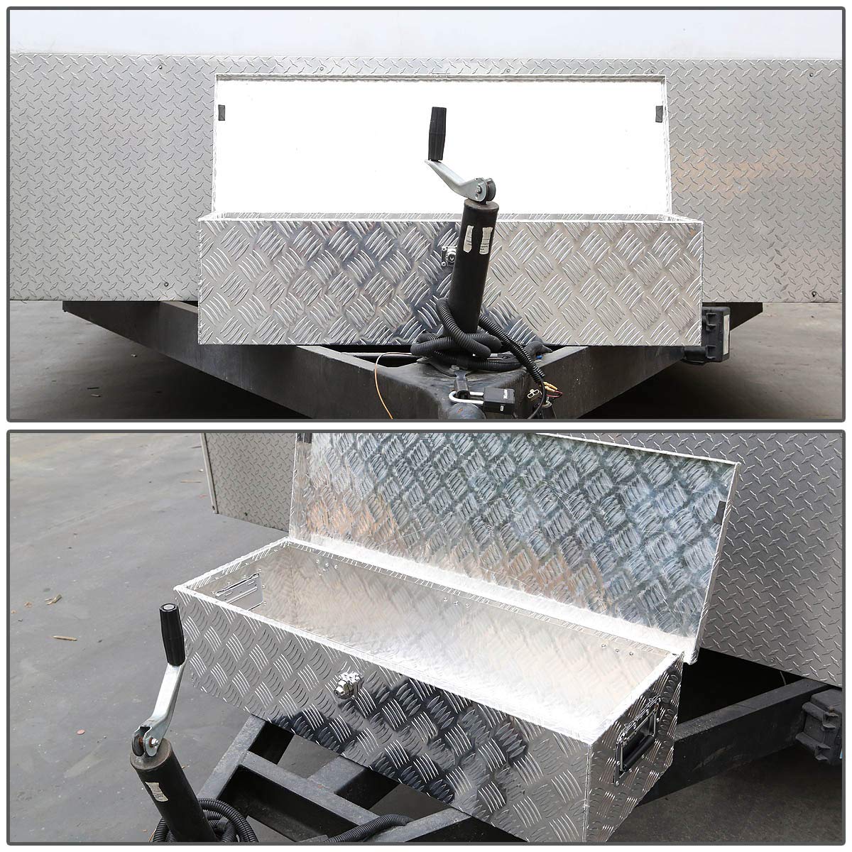 DNA Motoring TBOX-T1-30-ALU - Cama trasera para camión, caja de herramientas de almacenamiento de aluminio