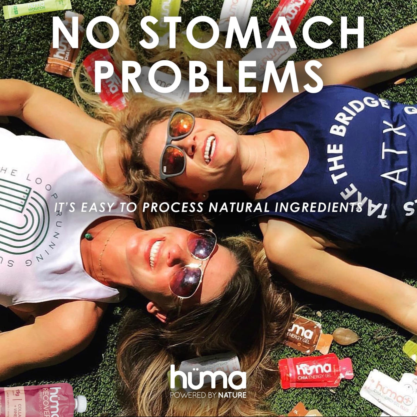 Hüma Chia Energy Gel 43 g 12 pzs - Energía natural - Ingredientes naturales - Chía nutritiva - Hecho en USA
